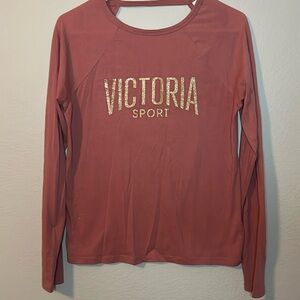 Women’s Small Victoria Secret Sport long sleeve with an open back.